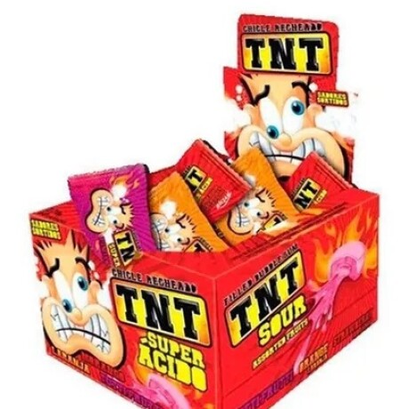 CHICLE TNT SUPER ACIDO X 40PCS RELLENO (ROJO) CHICLE TNT SUPER ACIDO X 40PCS RELLENO (ROJO)
