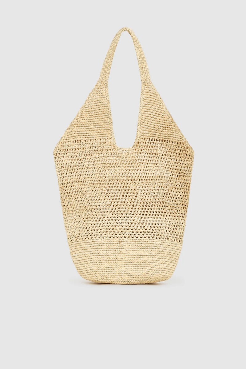 BOLSO LEAH LOGO HOBO RAFIA Natural