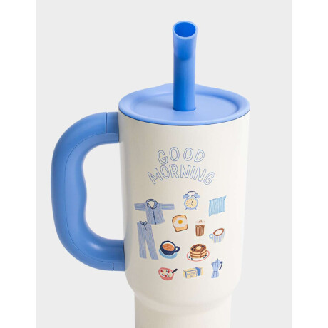 Vaso Térmico Good Morning Blanco Crudo