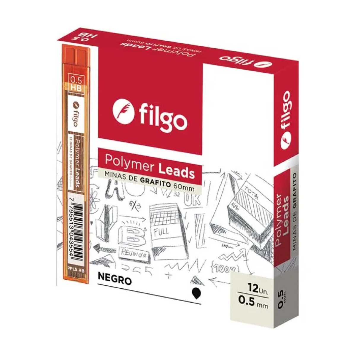 Repuesto Portaminas Filgo x 12 - 0.5 