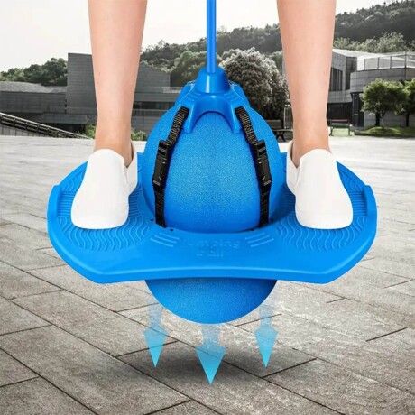 Palo Saltarin Inflable C/inflad Pelota Pogo Infantil Celeste