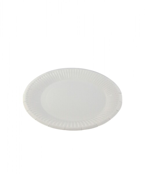Plato 18 cm. diametro paquete x 10 BLANCO