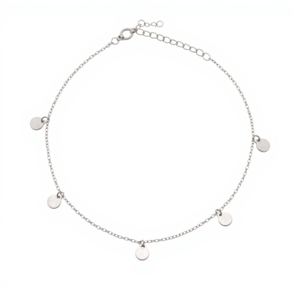 Tobillera force - Dijes circulos - Plata 925 - sin piedra - TO3007 sinpiedra
