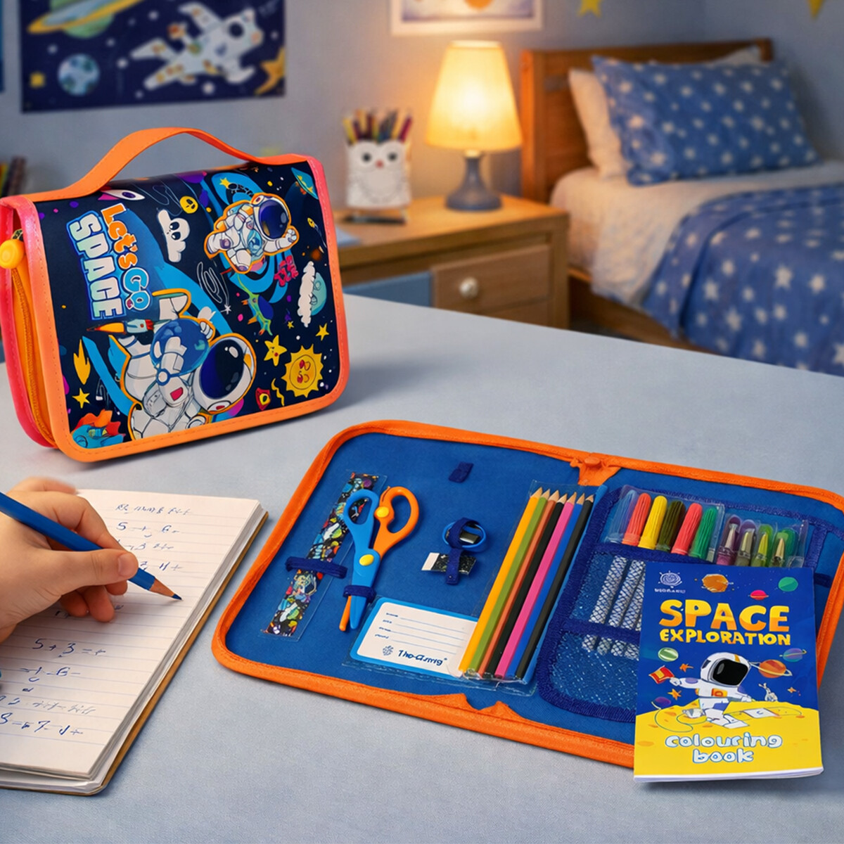 Cartuchera Infantil 36 Accesorios Astronauta 