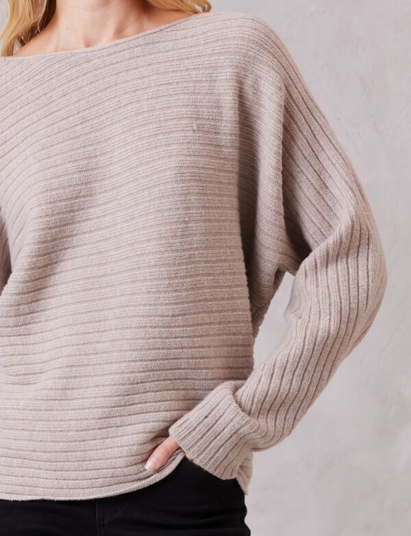 Buzo Ribs Dolman BEIGE