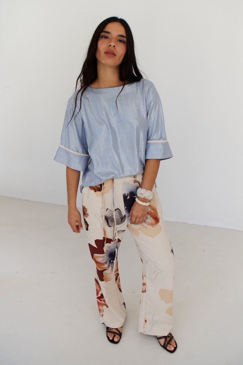 PANTALON LINO TULIP AZUL