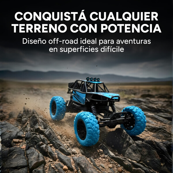 Auto A Control Remoto Todoterreno Motion Climb Recargable Color Celeste