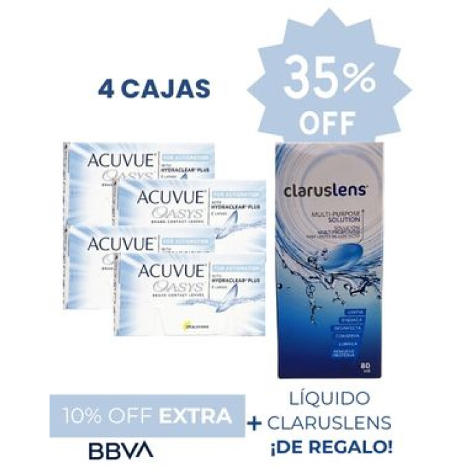 Promo 35% OFF Acuvue Oasys Astigmatismo Promo 35% OFF Acuvue Oasys Astigmatismo