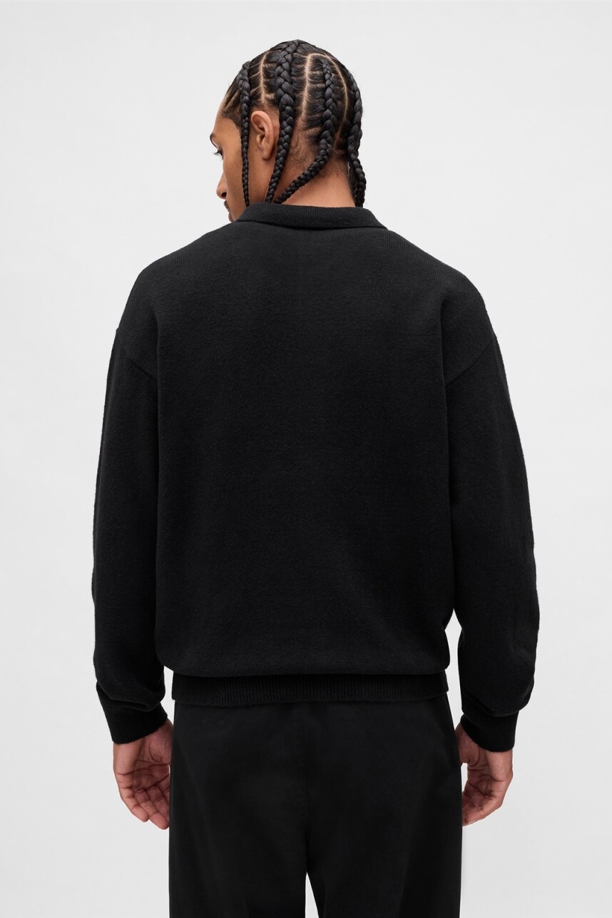 Buzo Tipo Polo Cashsoft Hombre True Black V2 2