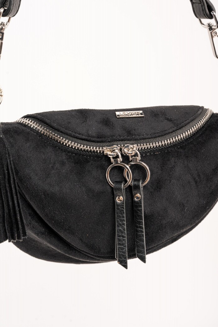 Cartera Gamuza Vegana Negro