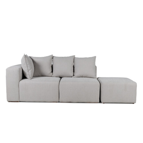 Sofá Modular Visión (3 módulos) - Tela Microfibra 3A-341 (Beige)