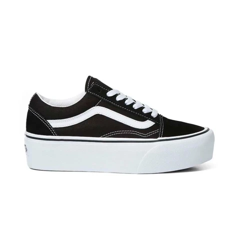 Old Skool Stackform - Mujer Suede/Canvas Black/True White