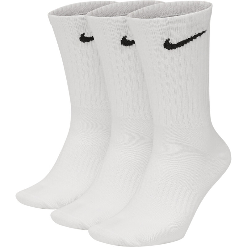 Medias Nike Everyday Media larga 3-Pack Unisex Blanco