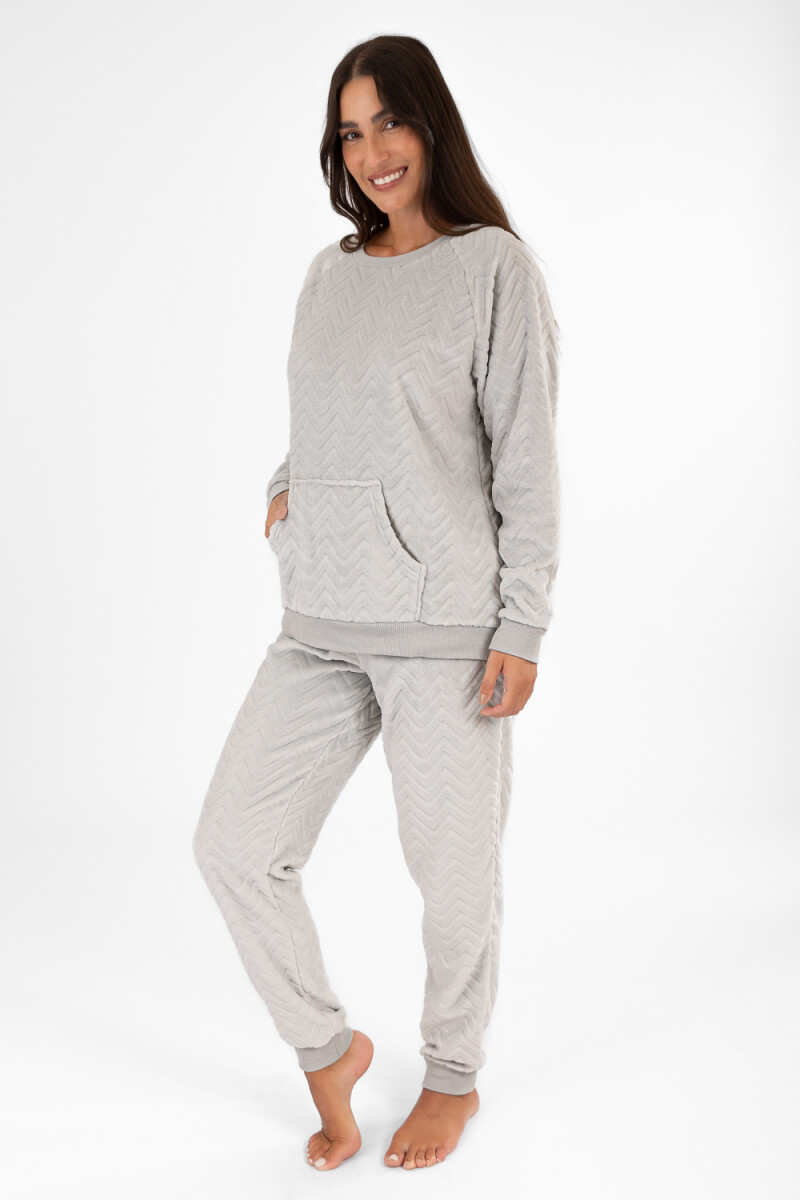 Pijama zigzag Gris