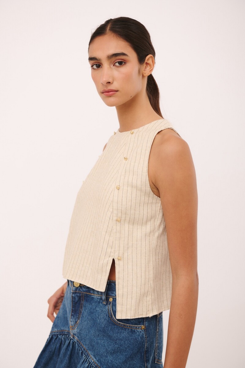 TOP CITRIC Rayas Beige