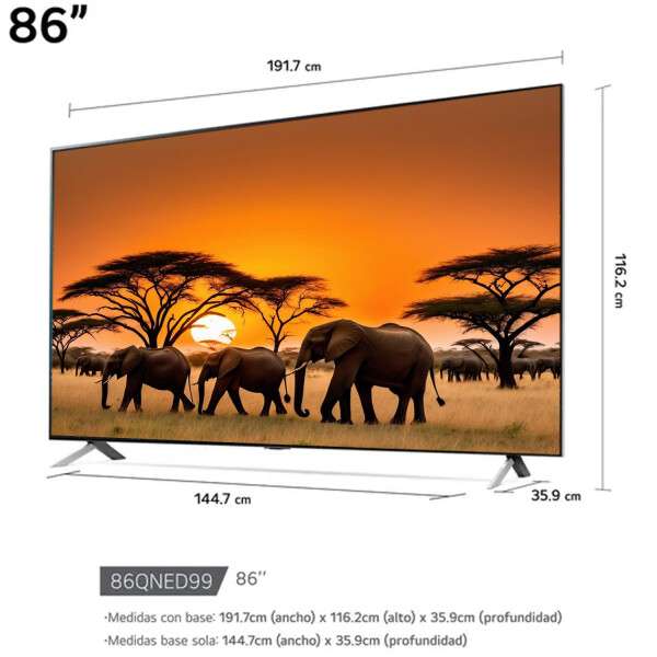 Smart Tv Lg Qned Miniled 8k 86 `` 86qned99tsa TV LG 86 8K 86QNED99TSA