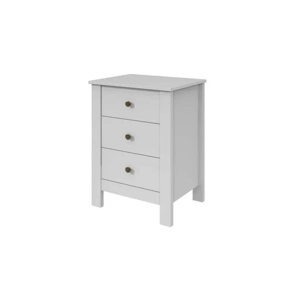 Mesa De Luz 3 Cajones Blanco Jersey Dm113bl 