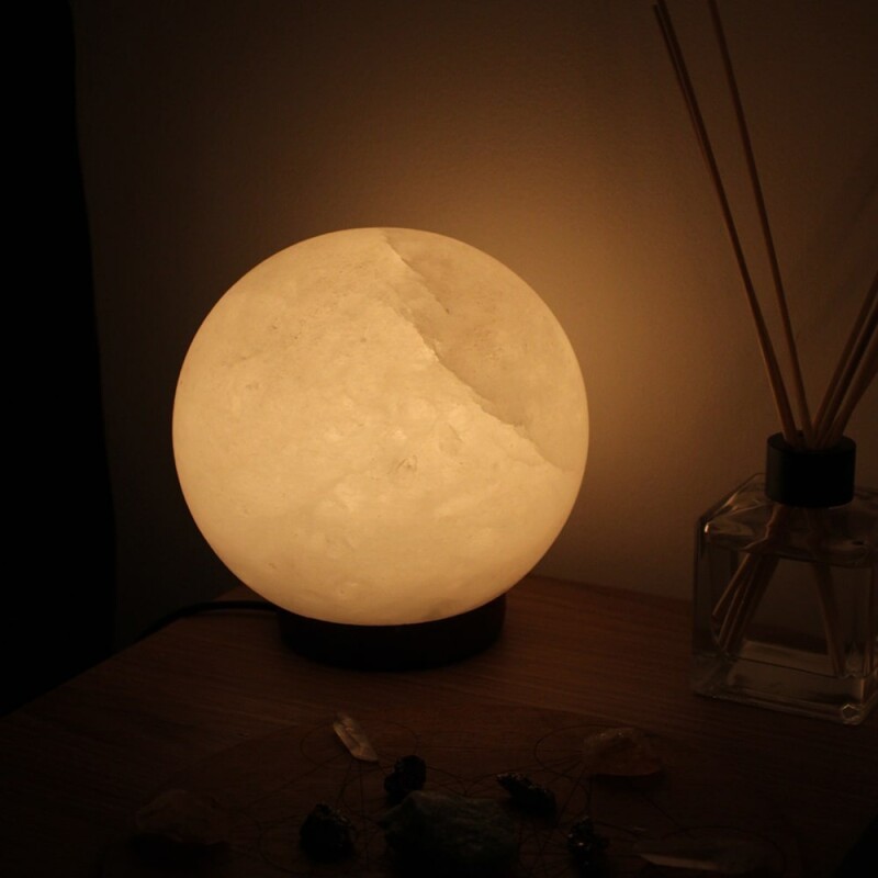 Lámpara de Sal del Himalaya Esfera Blanca 3-4 kg Lámpara de Sal del Himalaya Esfera Blanca 3-4 kg