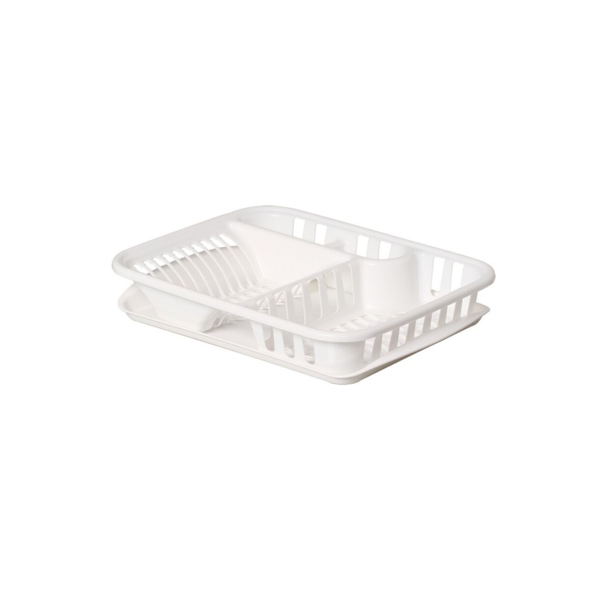 ESCURRIDOR DE PLATOS PLASTICO CON BANDEJA - Blanco 