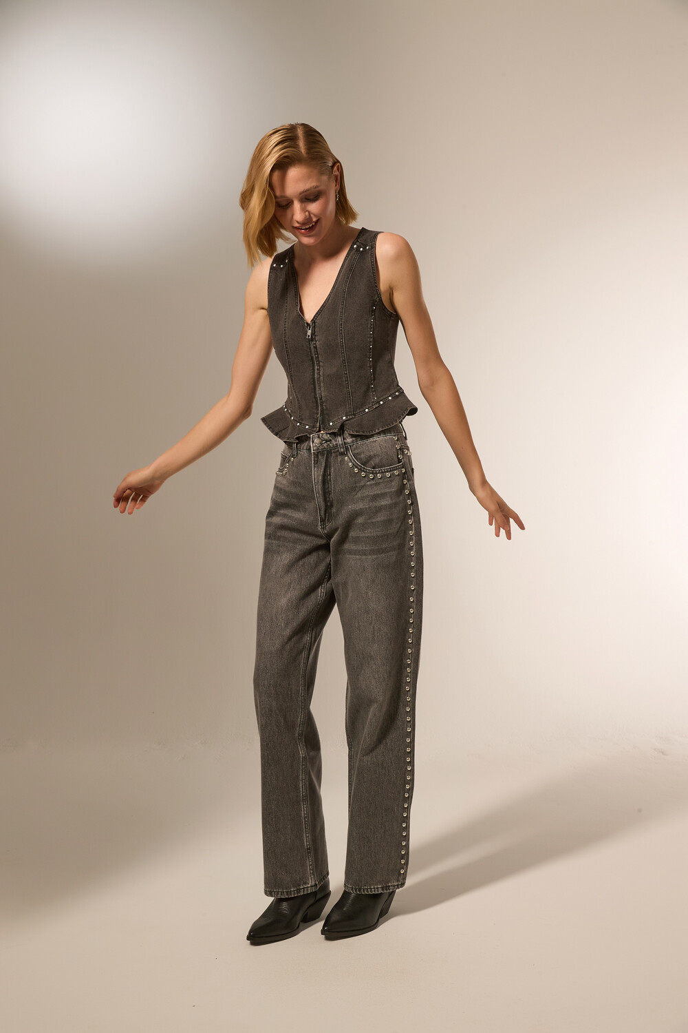 Pantalon Lilie Gris Claro