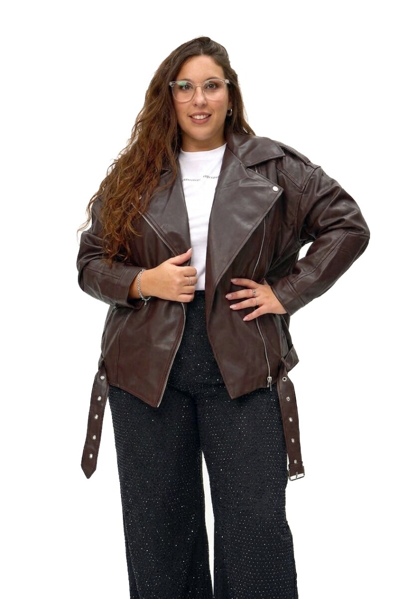campera cuerina - Chocolate 