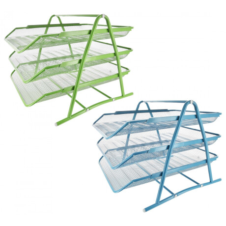 BANDEJA ARCHIVADORA METAL COLOR 3 PISOS 29.5X27X35CM 15035 BANDEJA ARCHIVADORA METAL COLOR 3 PISOS 29.5X27X35CM 15035