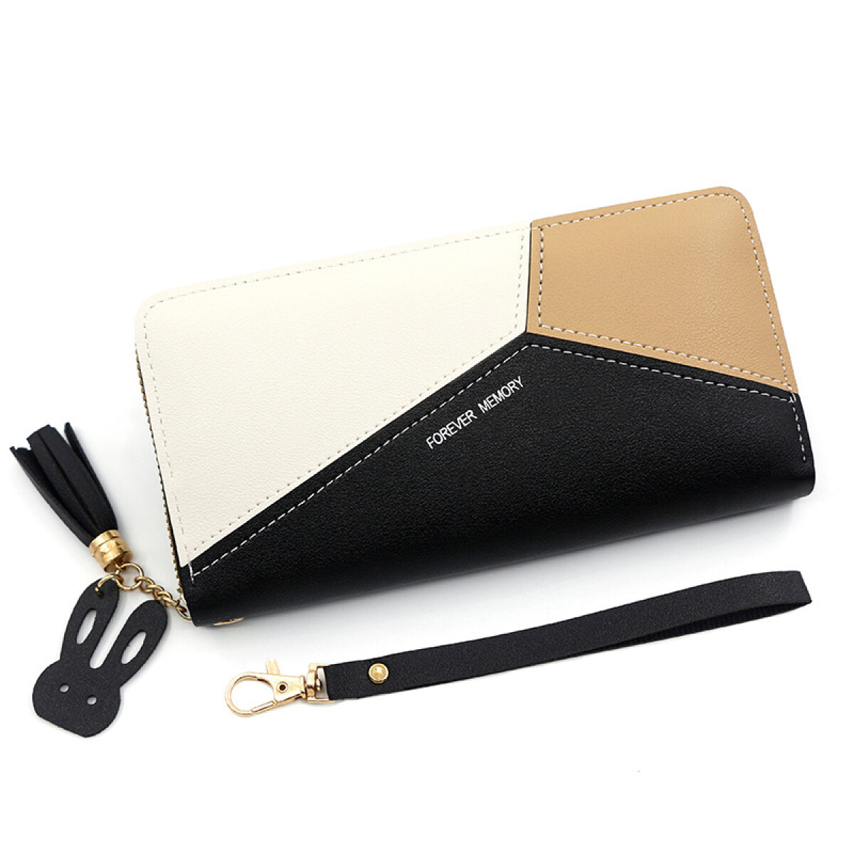 Billetera de dama tres colores - Negro 