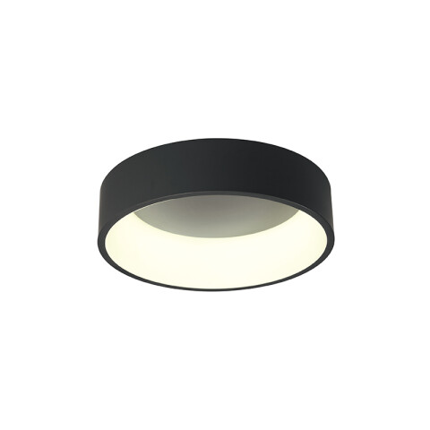 Plafón LED redondo negro 27W luz cálida Ø450x110mm IX9352