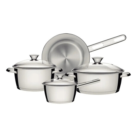Batería Cocina Tramontina Allegra 7 Piezas Acero Inoxidable Batería Cocina Tramontina Allegra 7 Piezas Acero Inoxidable
