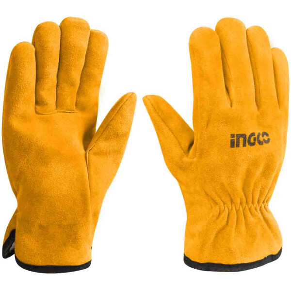 GUANTES MAQUINISTA CUERO 10´´ INGCO HGVC02 GUANTES MAQUINISTA CUERO 10´´ INGCO HGVC02