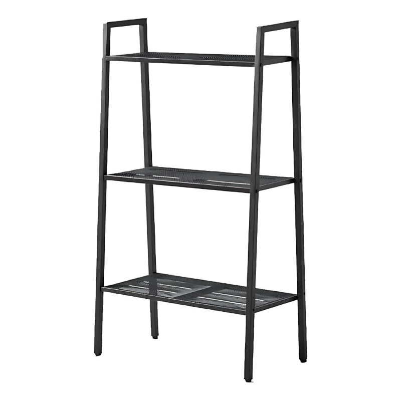 Estantería Metal 3 Estantes Biblioteca Multiuso Negro