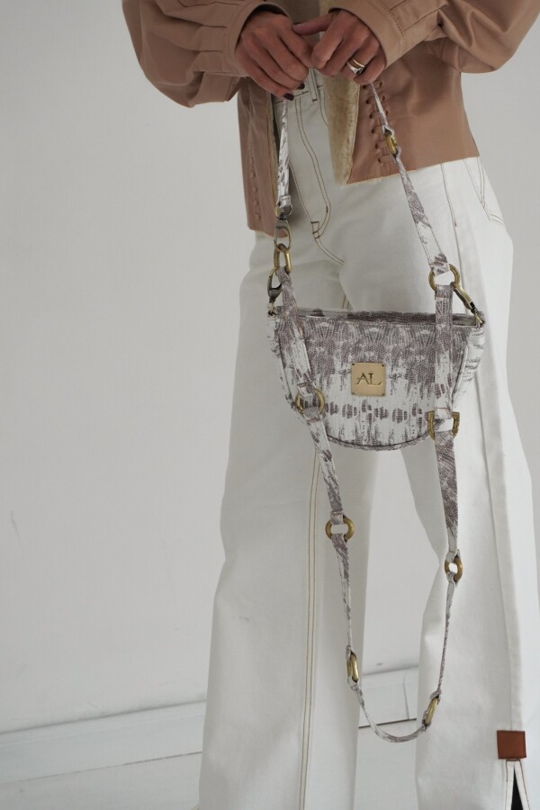 Brassy Bag Blanco Reptil