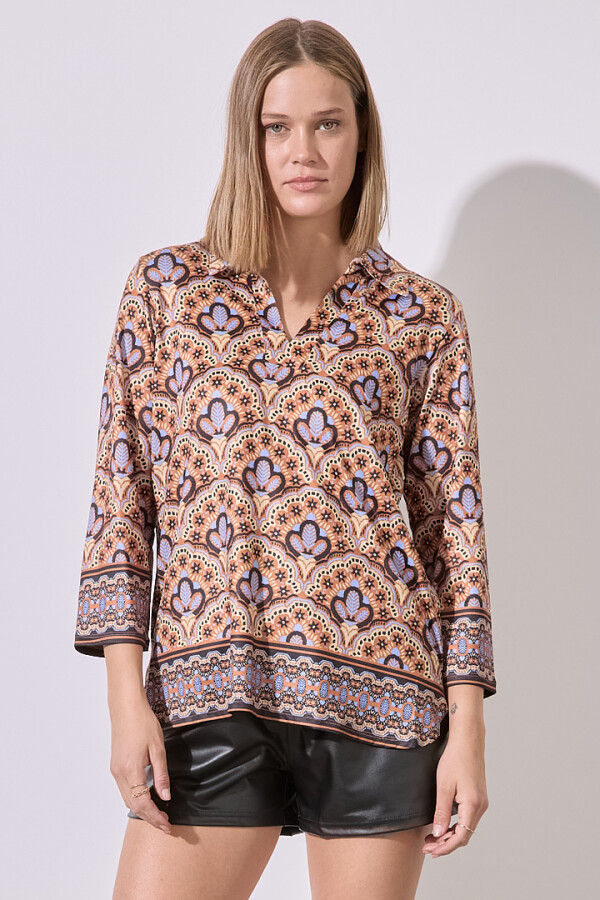 Blusa Print MULTI/TOSTADO