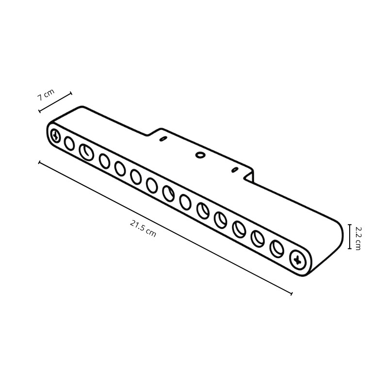SPOT LINEAL LIGHT MAGNETICO 12W 2700K Spot lineal LED magnético 12W 2700K