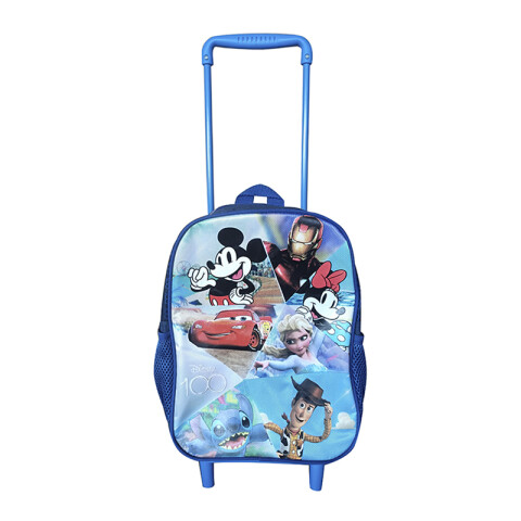 Mochila Infantil Disney 100 con Carro Tafeta Chica 30 x 23 cm U