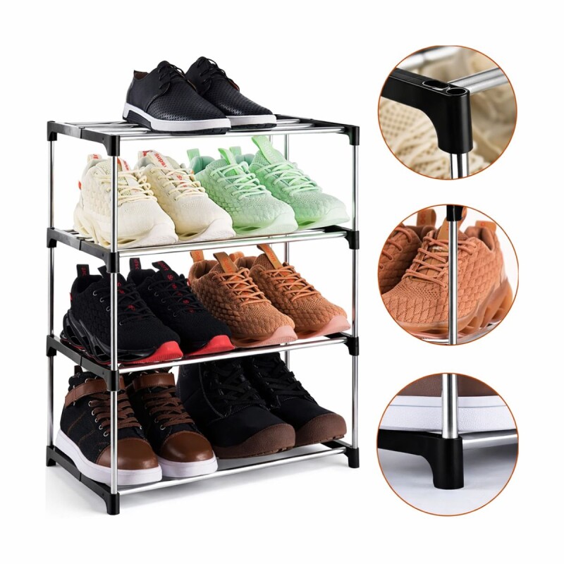 Organizador Calzado Zapatera Estanteria Zapatos Apilable Multi Nivel Rack Metal Plastico Organizador Calzado Zapatera Estanteria Zapatos Apilable Multi Nivel Rack Metal Plastico