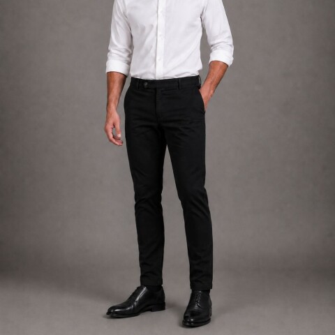 Pantalón de gabardina Negro