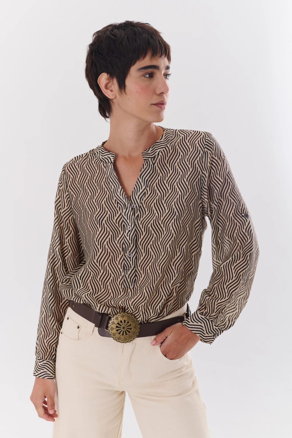 CAMISA JULIETA ZETA beige 4