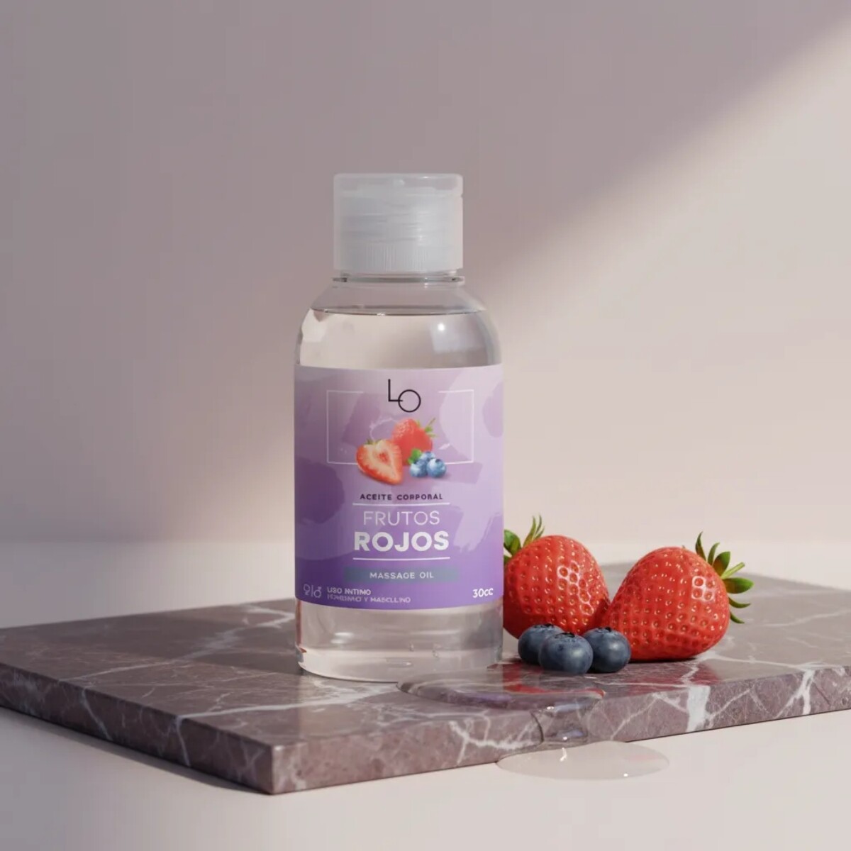 Aceite Para Masajes Sabor a Frutos Rojos 