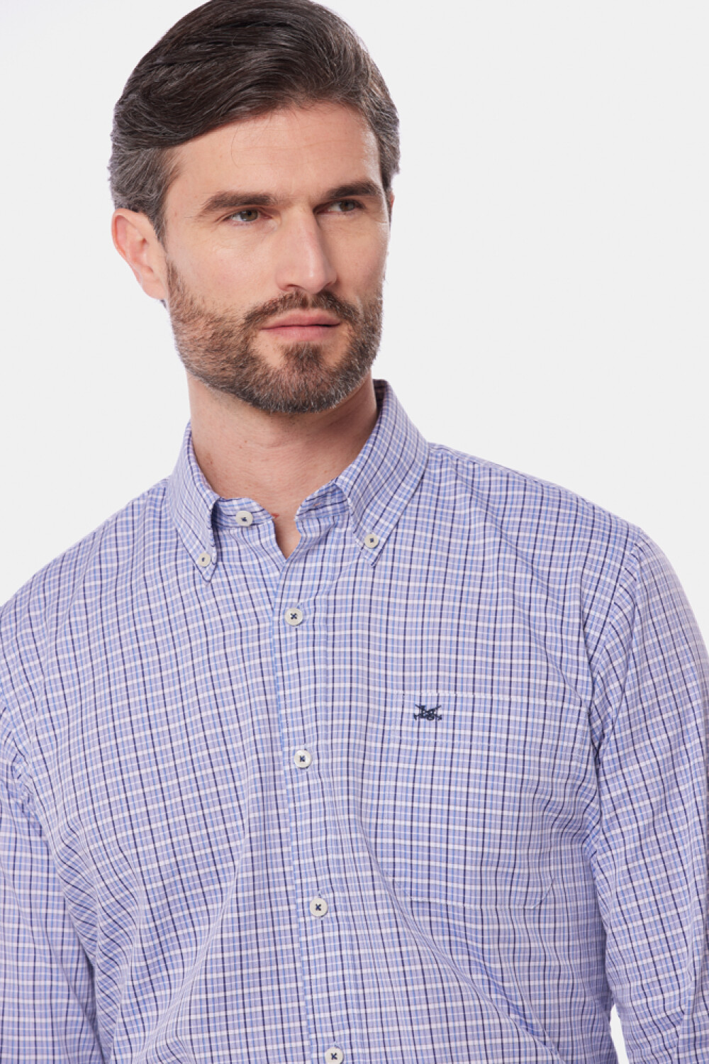 CAMISA SPORT A CUADROS Azul