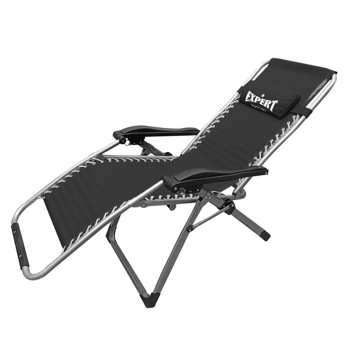 Silla Reposera Plegable Aluminio Alta Gama Playa - Negro 