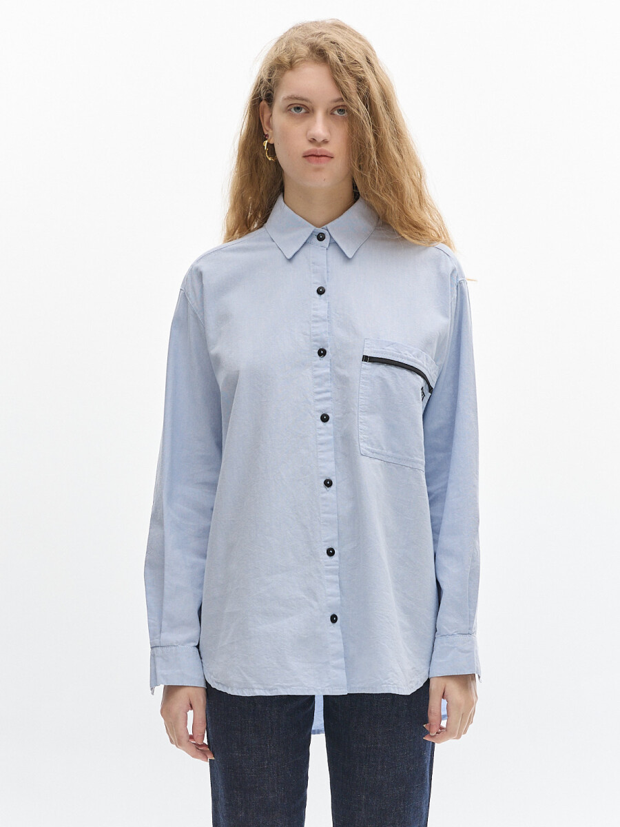 Camisa Noble Oxford - Celeste 