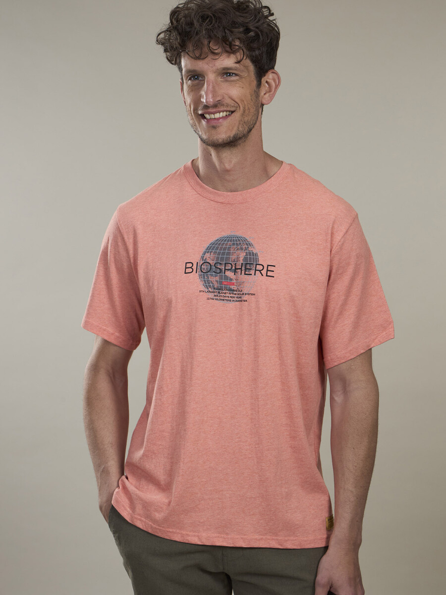 T-SHIRT EARTH - CORAL MELANGE 