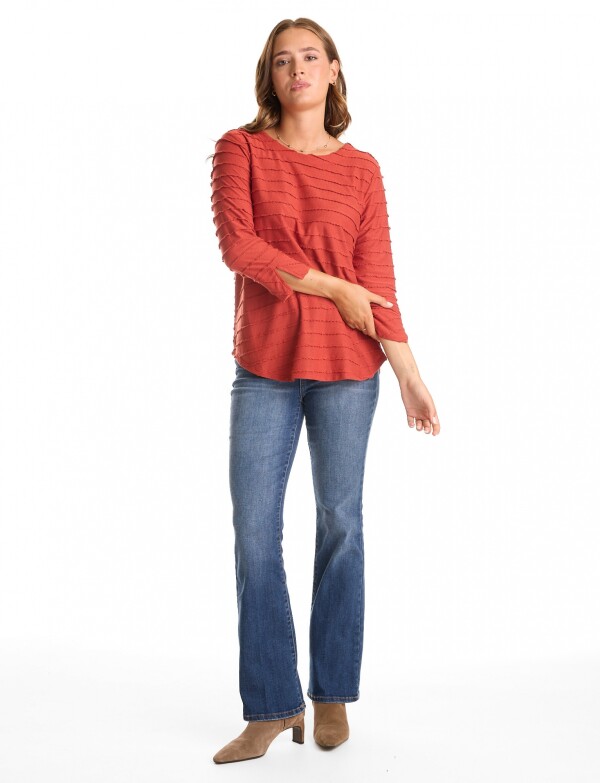 Blusa Crinkle TERRACOTA