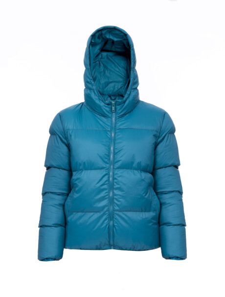 Campera puffer petroleo