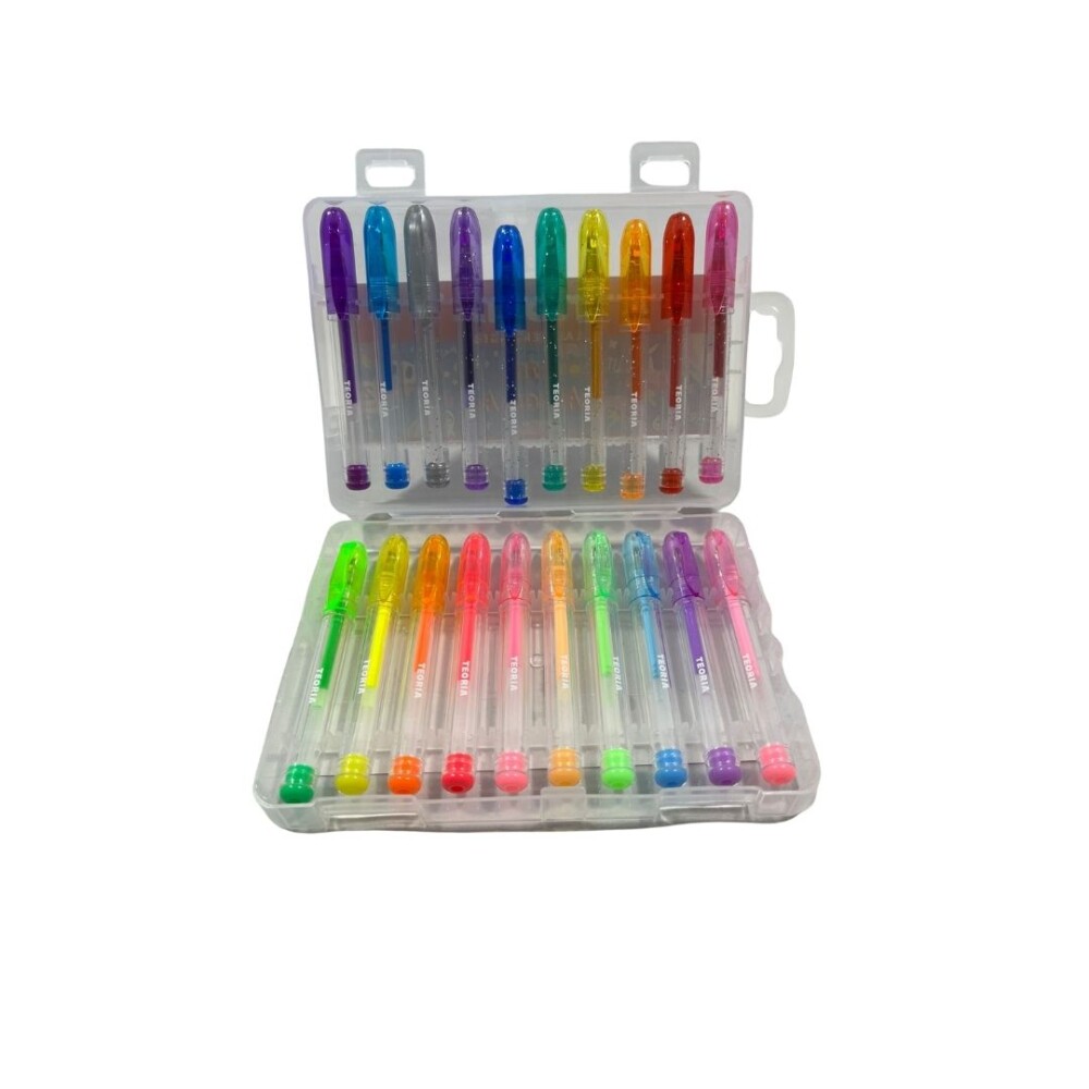 Lapiceras Gel Mini Teoria x20 en Estuche – Colores Surtidos LAPICERA GEL MINI TEORIA ESTUCHE X20