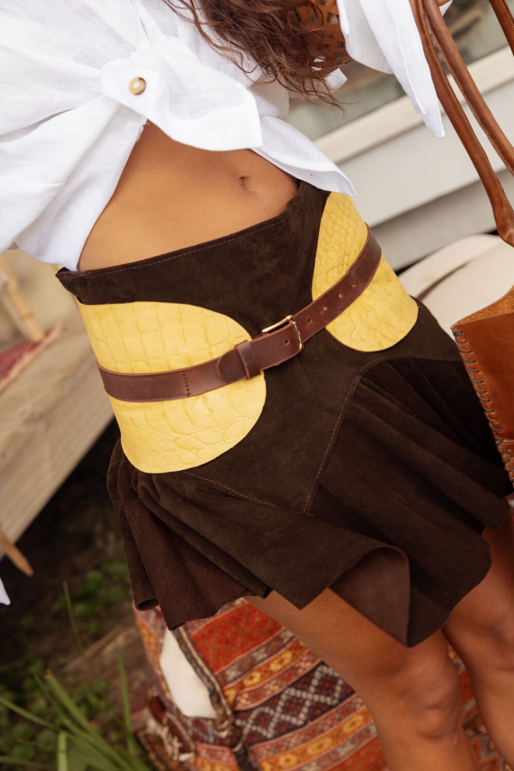 Sophisticated Belt Amarillo / Chocolate