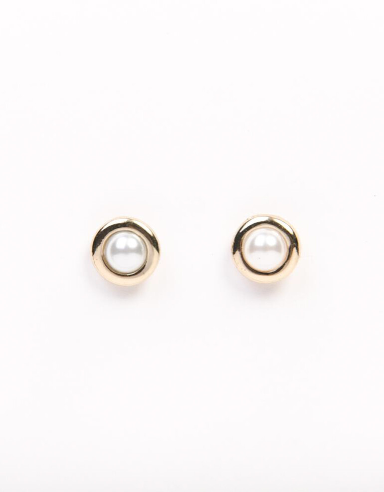 Aros Pasantes Perlas Aros Tuesday - Dorado