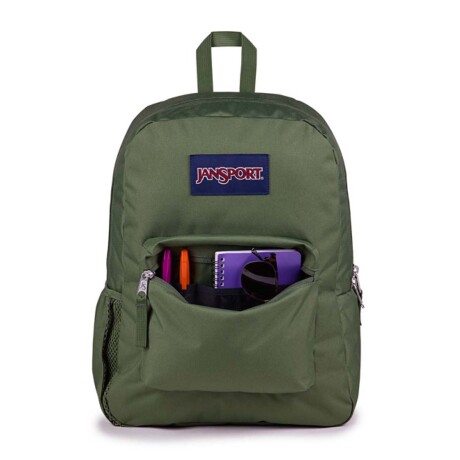 Mochila Escolar Jansport Cross Town Original Unisex Urbana Cargo Green