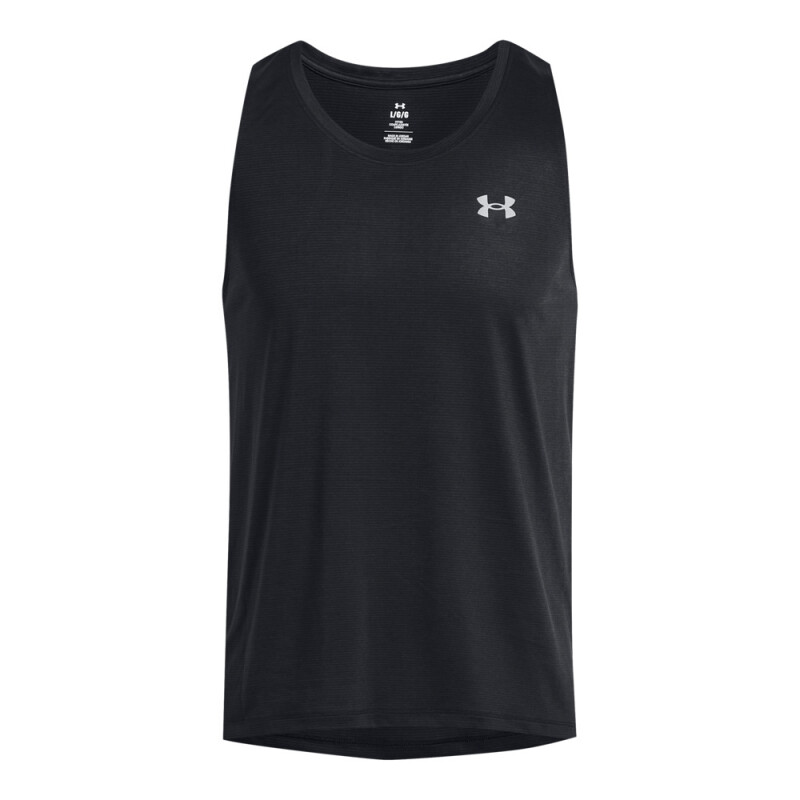 UA LAUNCH SINGLET-GRN BLK-001